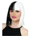 Black & White Bob Wig Womens Cosplay Costume Wigs